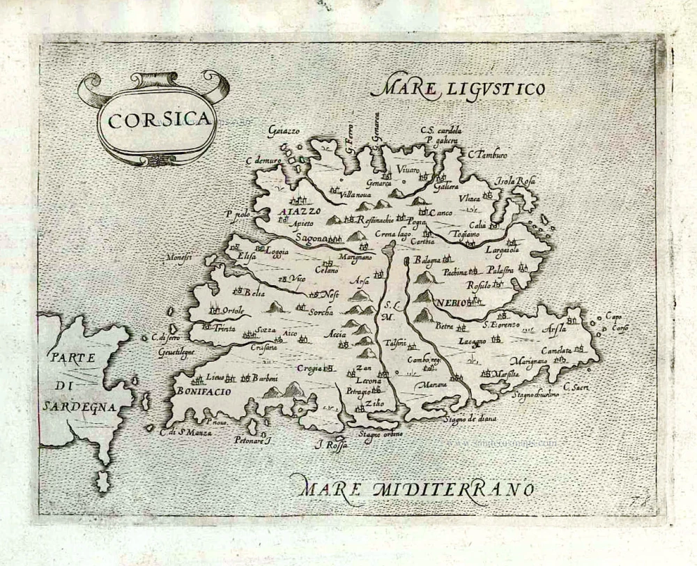 Corsica by Giovanni Francesco Camocio