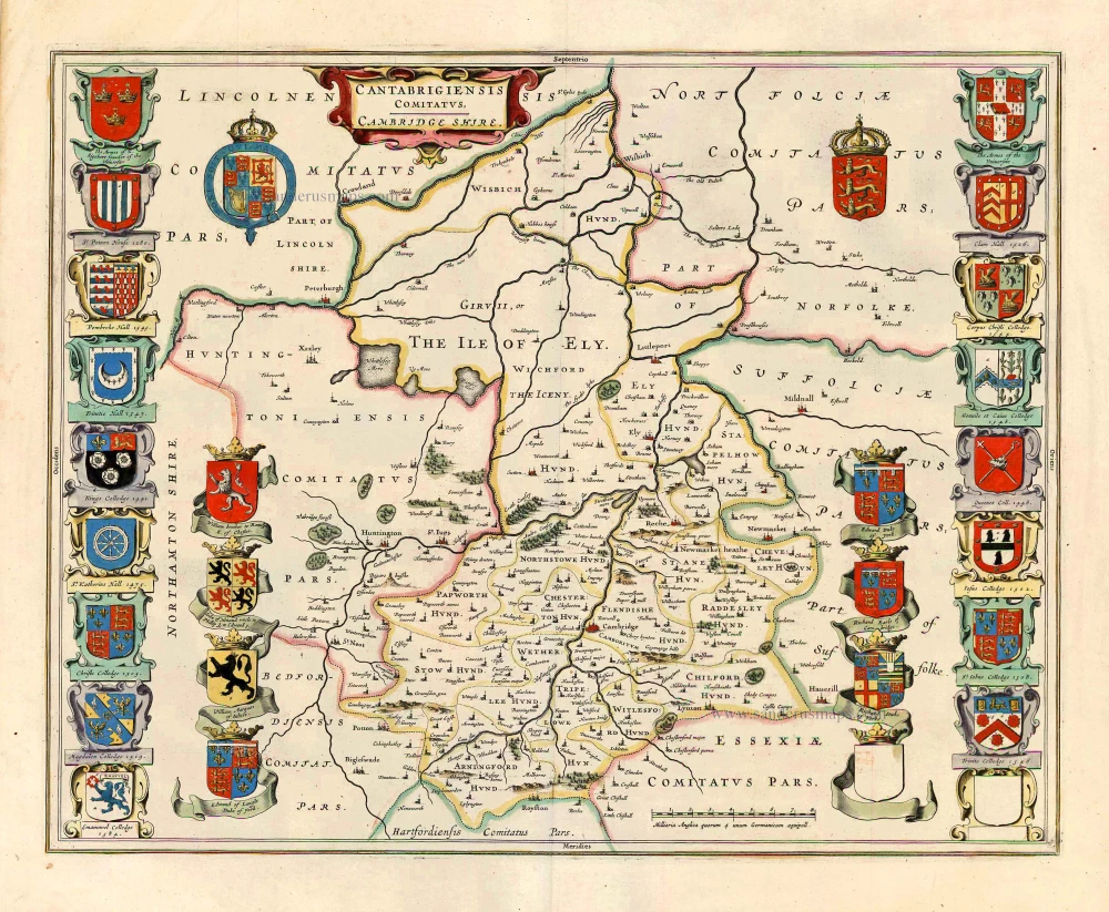 Cantabrigiensis Comitatus; Cambridge Shire.