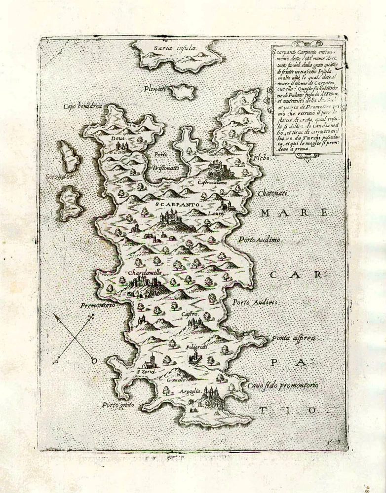 Karpathos by Giovanni Francesco Camocio