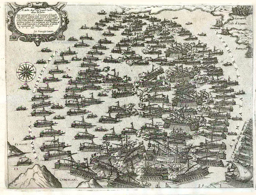 Al Molto Mag.co Sig. Gentile Carbonana da Gubio. Qui rappresento a V.S. brevemente il Successo della mirabile vittoria della armata di la S.ta Lega christiana contra la potentissima et orgogliosa di Sultan Di Vinegia l Anno 1572.