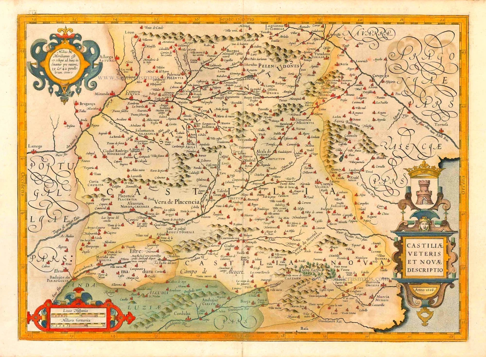 Castilla, by Jodocus Hondius. 