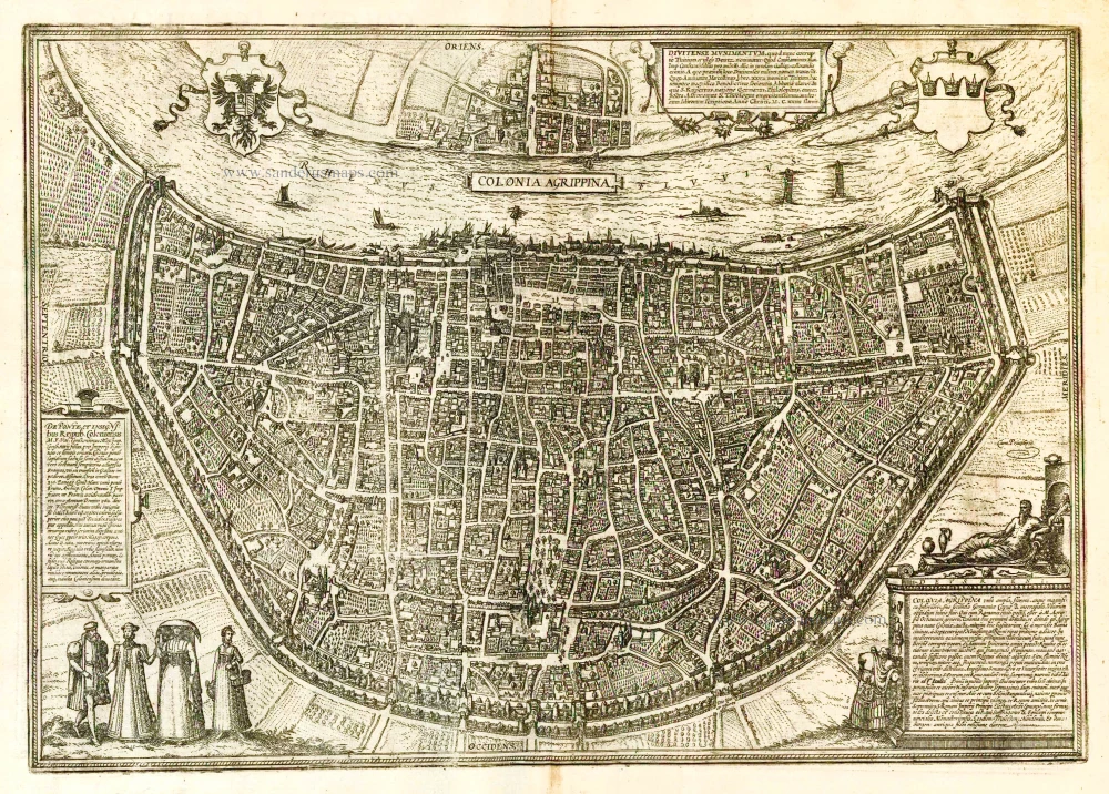 Cologne (Köln), by Georg Braun and Frans Hogenberg.