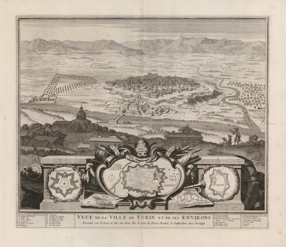 Veue de la Ville de Turin et de ses Environs.