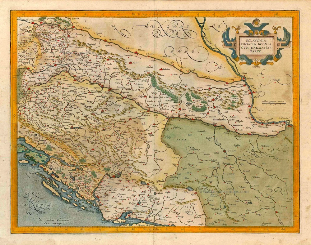 Western Balkans, by Gerard Mercator.