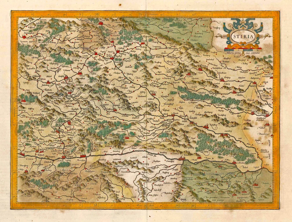 Steiermark, by Gerard Mercator.
