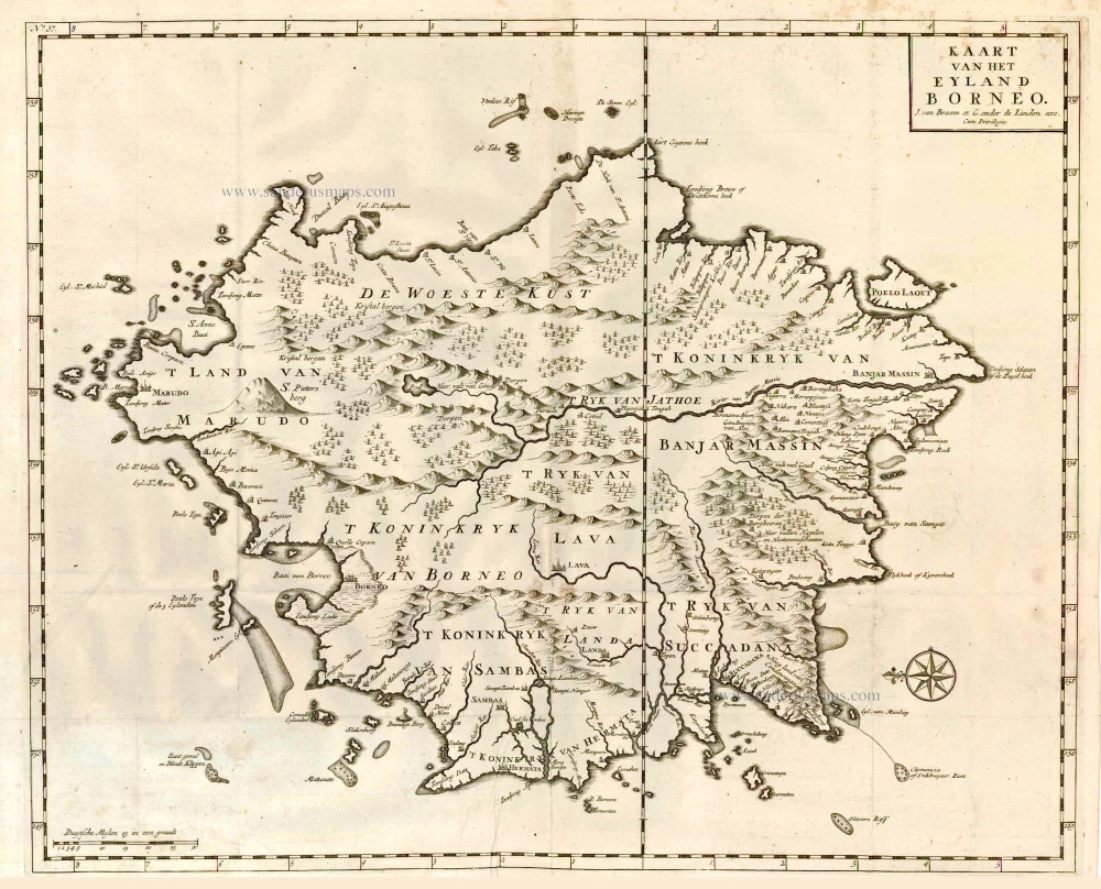 Borneo, by François Valentyn.