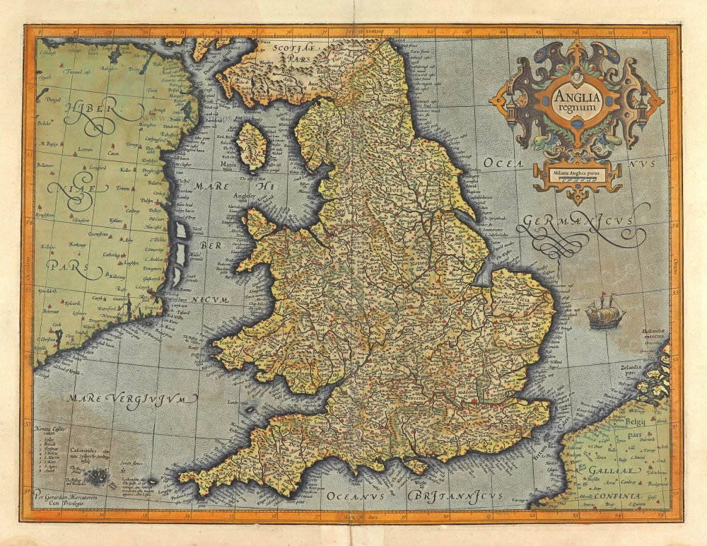 England, by Gerard Mercator.
