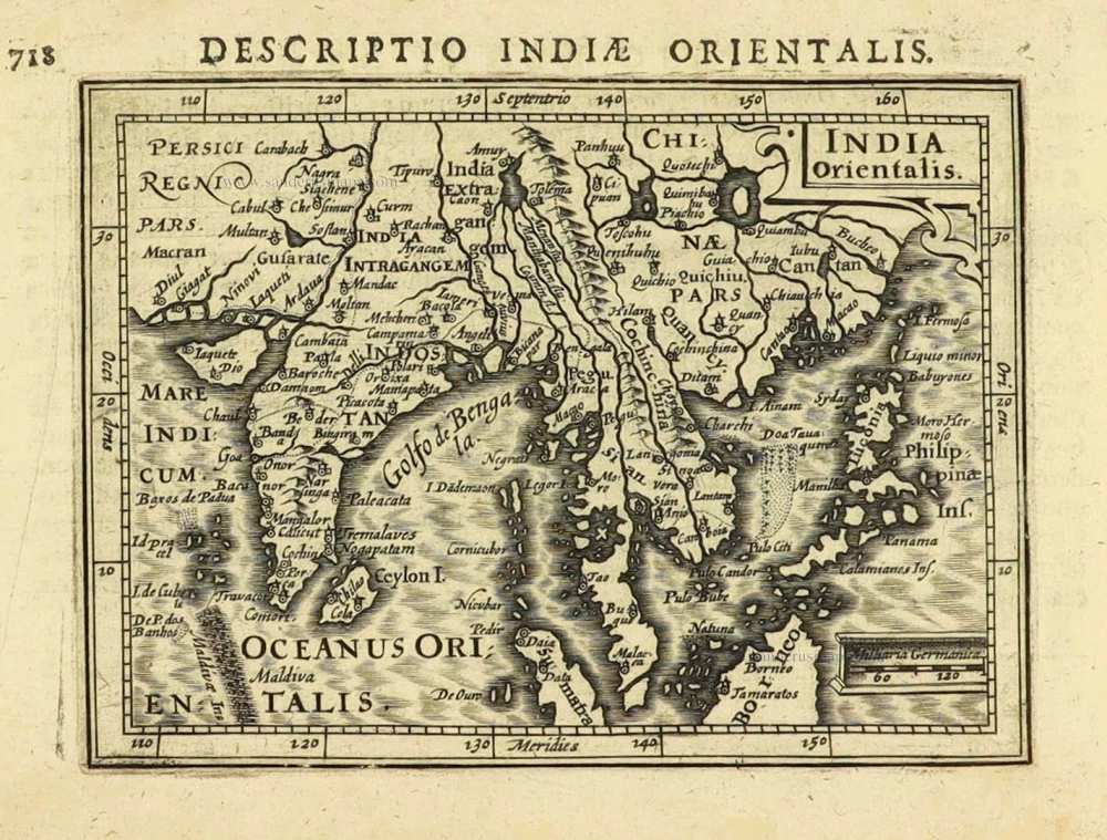 East Indies by Petrus Bertius.