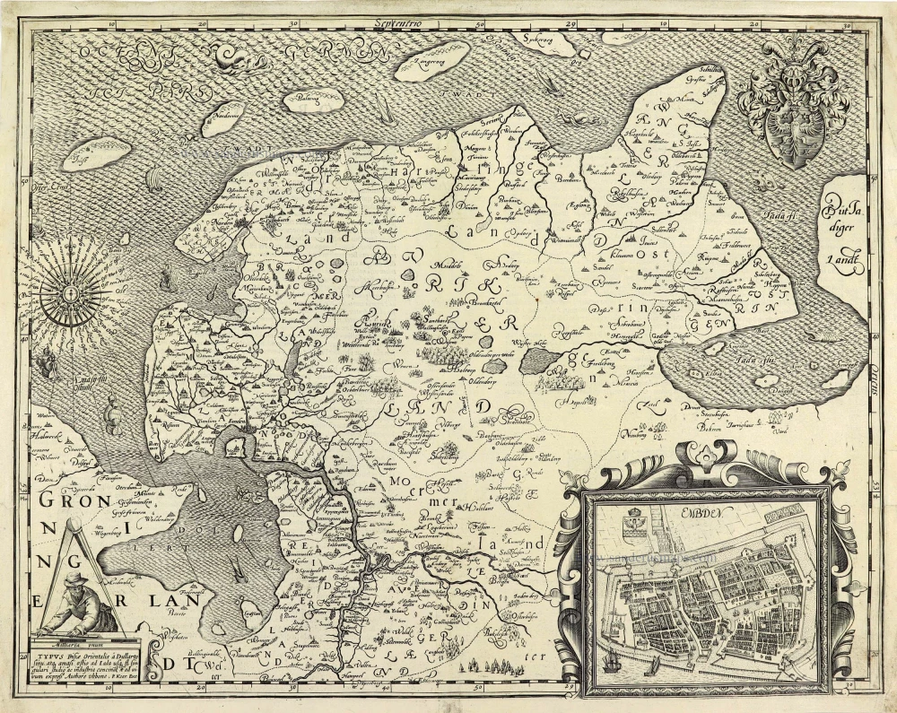 Ost-Friesland by Petrus Kaerius (Pieter Van den Keere).