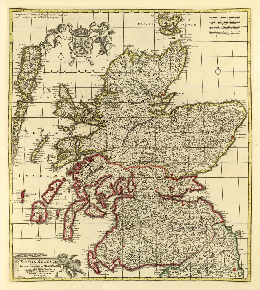 Scotland by Frederik de Wit, published by Covens & Mortier.