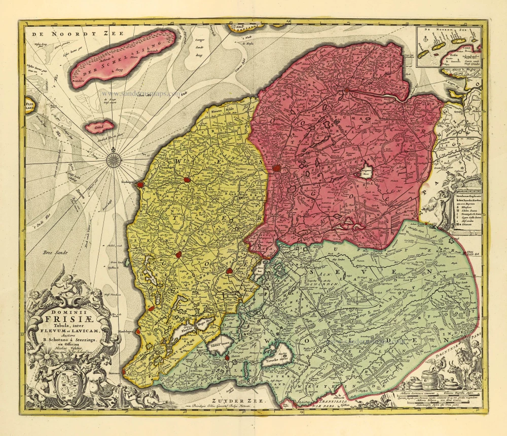 Dominii Frisiae Tabula, inter Flevum et Lavicam.