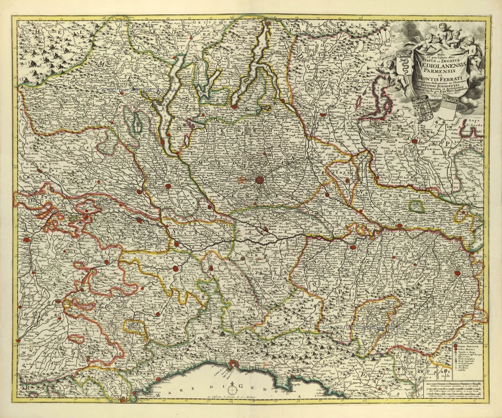 Northern Italy by Frederik de Wit, published by Covens & Mortier.