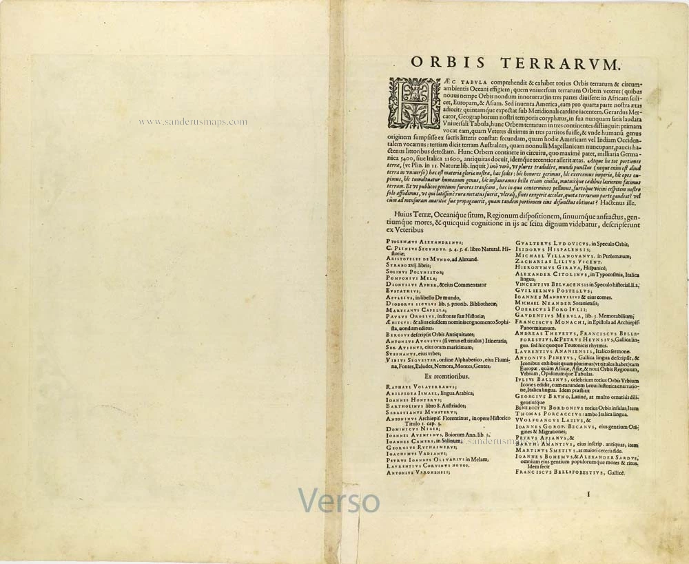 World by Abraham Ortelius
