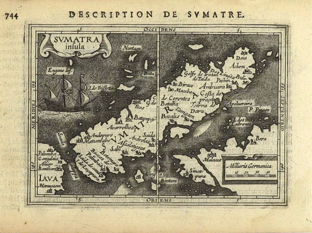 Sumatra by Petrus Bertius.