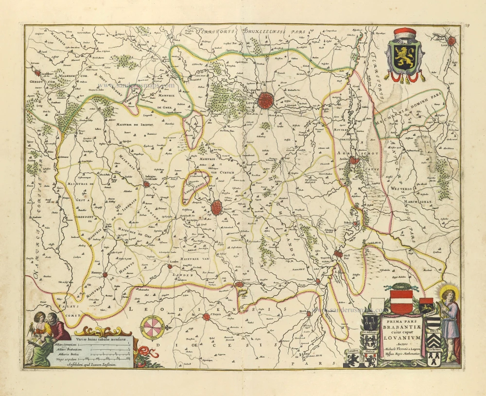 Brabant - Leuven by Johannes Janssonius.