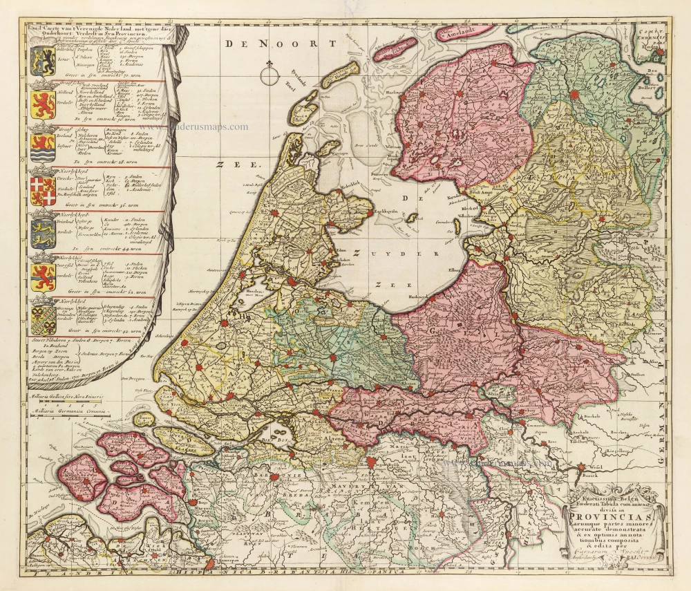 Exactissima Belgii Foederati Tabula cum annexis divisa in Provincias, 