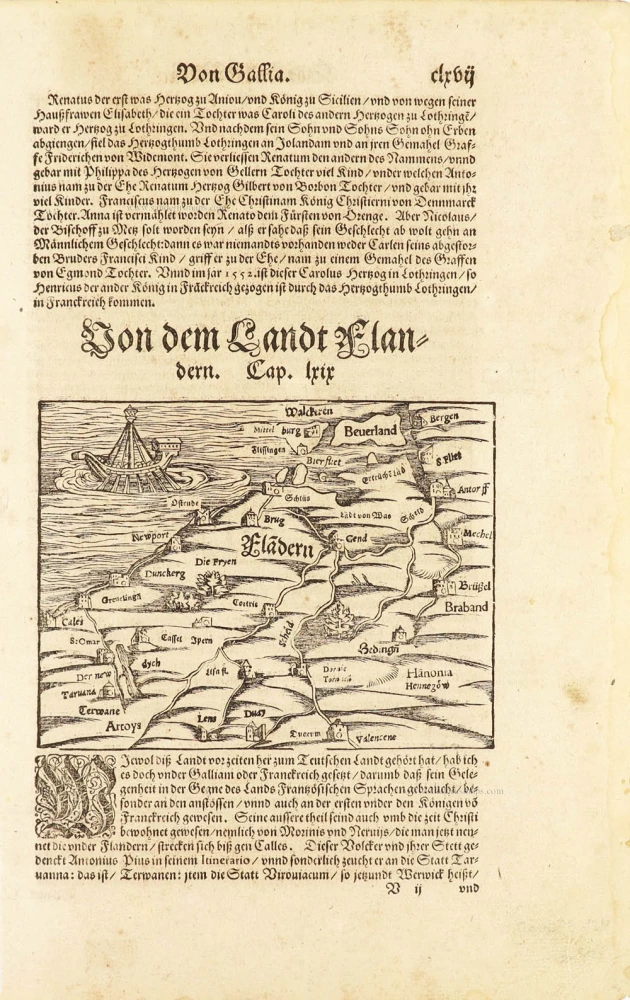 Flanders (Vlaanderen) by Sebastian Münster.