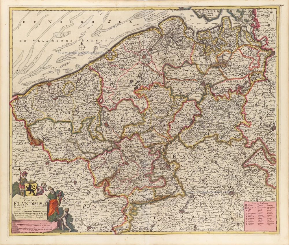Flanders (Vlaanderen), by Frederick de Wit.