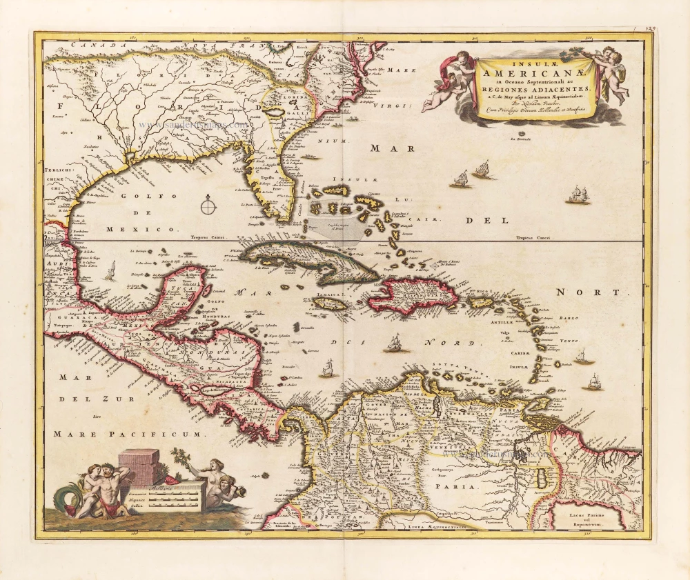 The Antilles by Nicolaes Visscher II.