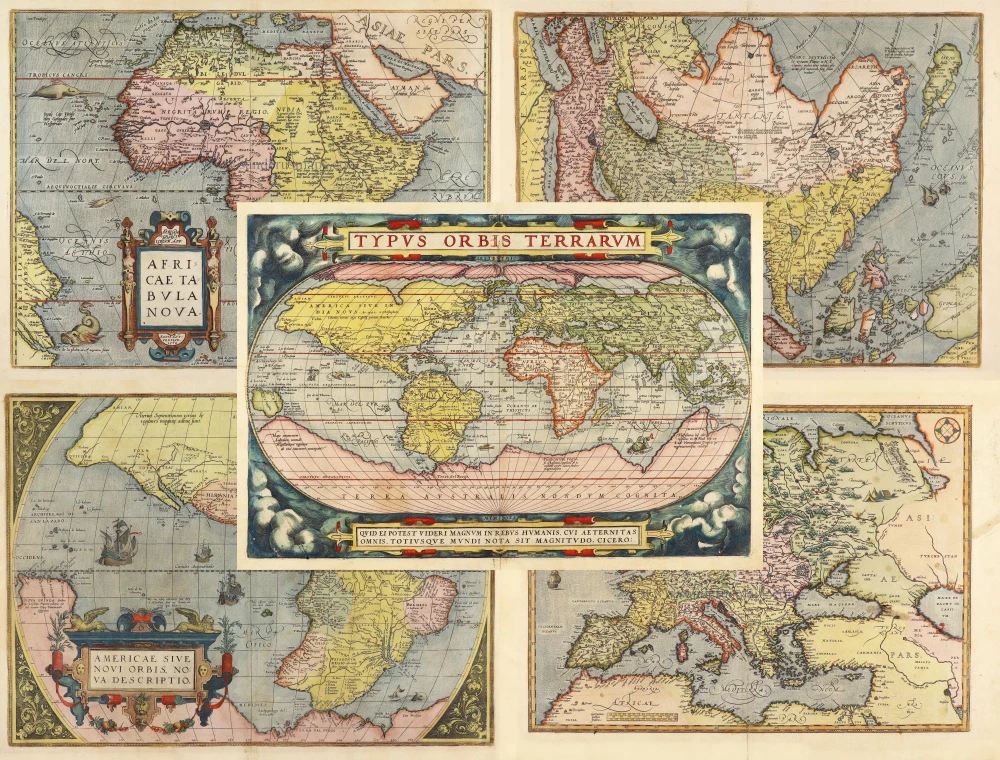 Abraham Ortelius, 1584 World and Continents