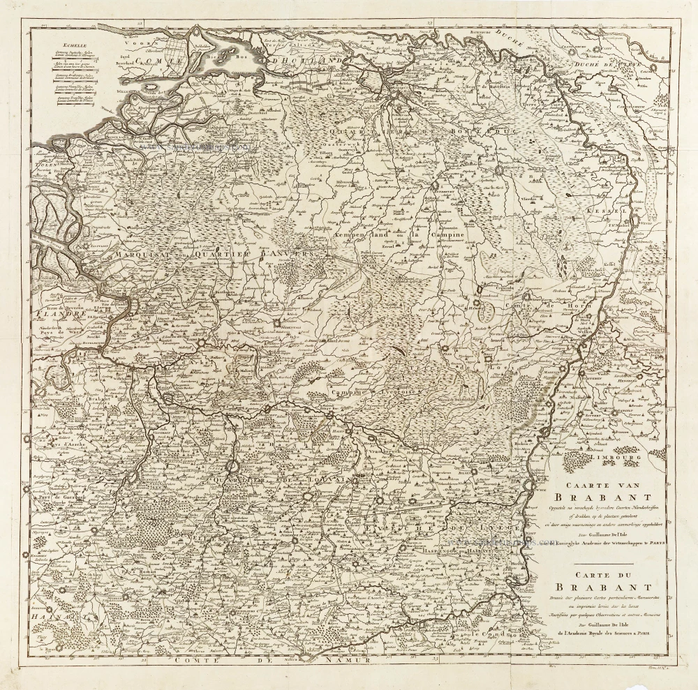 Caarte van Brabant - Carte du Brabant.