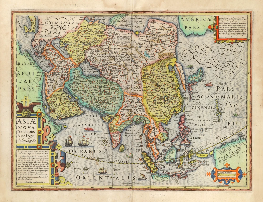 Asia, by Jodocus Hondius.