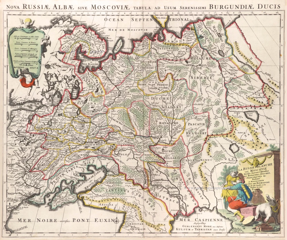 Russia by Hubert Jaillot, published by Pierre Mortier.