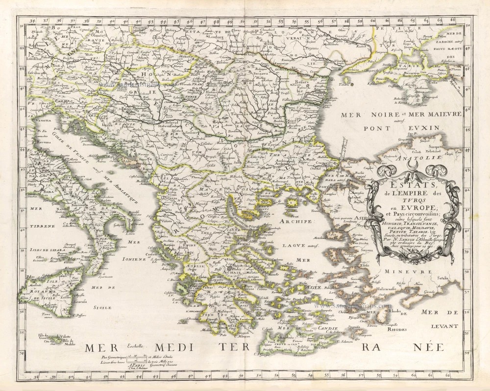 The Balkans by Nicolas Sanson.