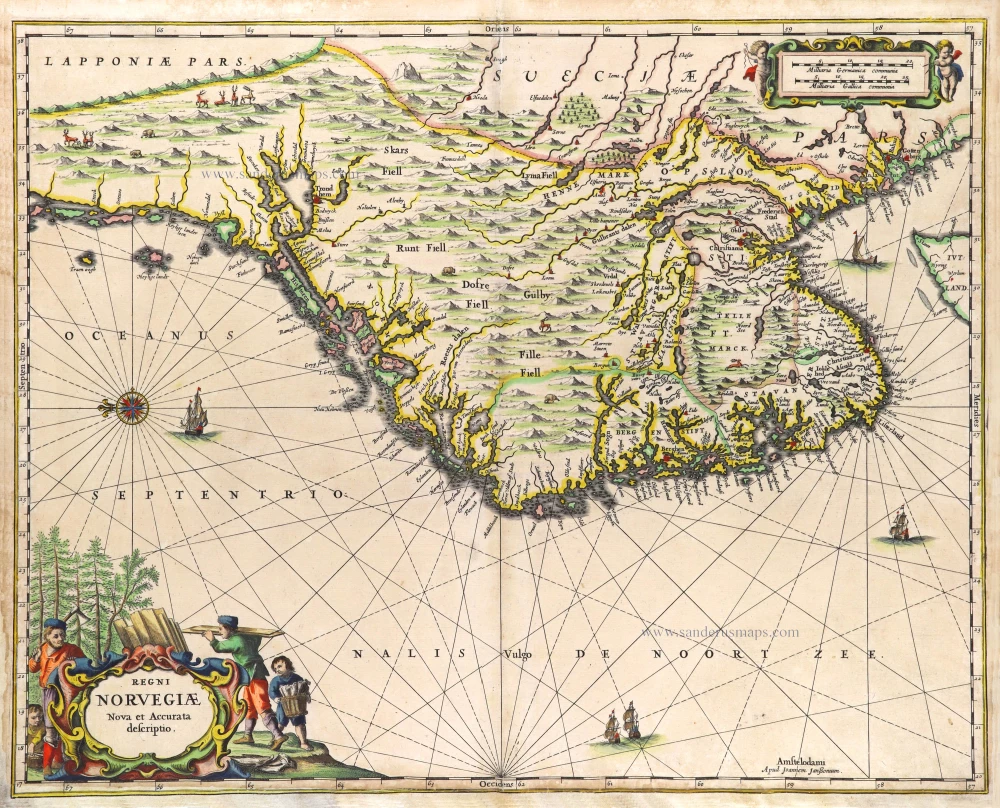 Norway by Joannes Janssonius.