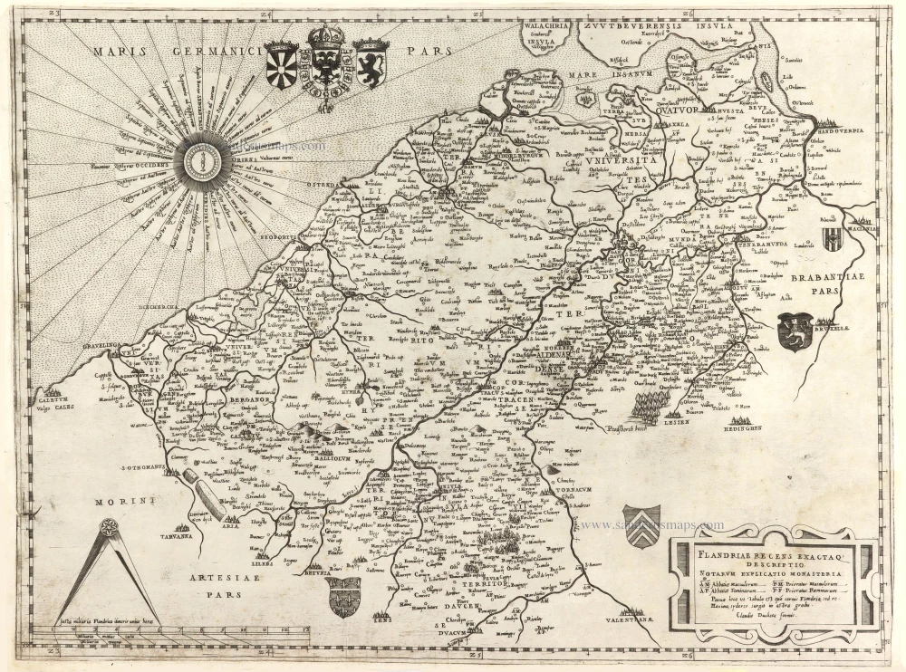 Flanders, by Claudio Duchetti, after Gerard Mercator.