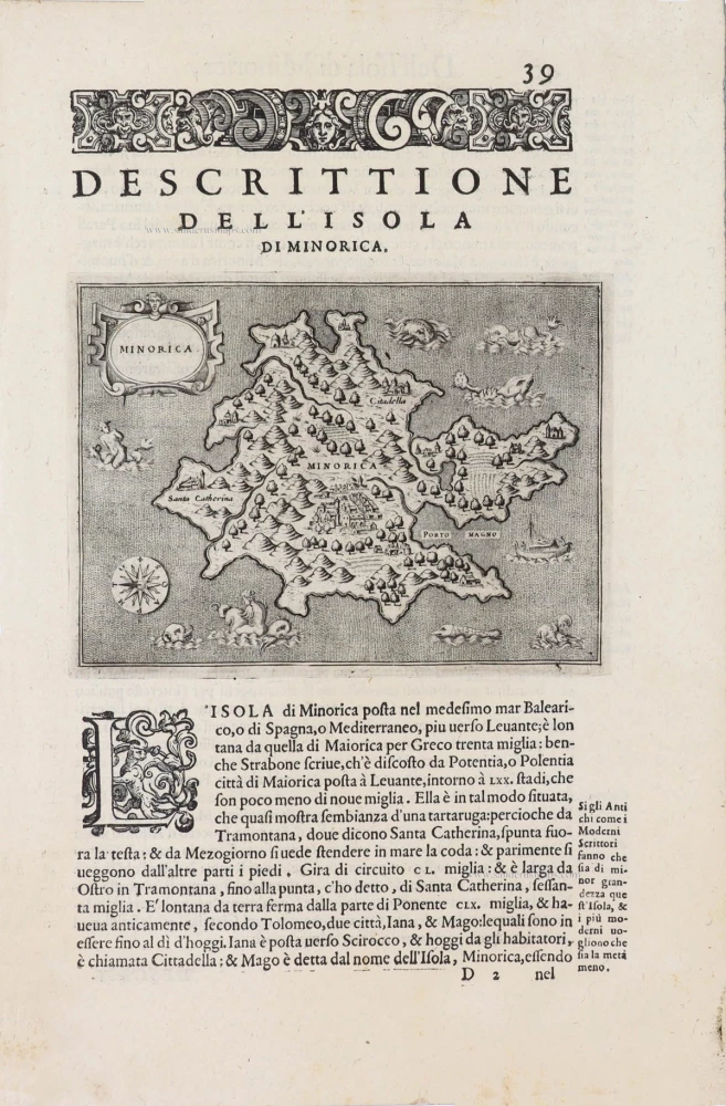 Minorca, by Thomaso Porcacchi.