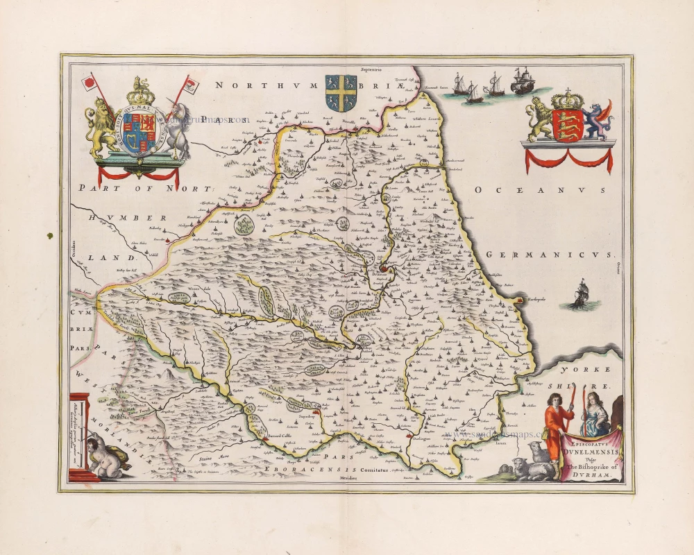 Episcopatus Dunelmensis Vulgo The Bishoprike of Durham.