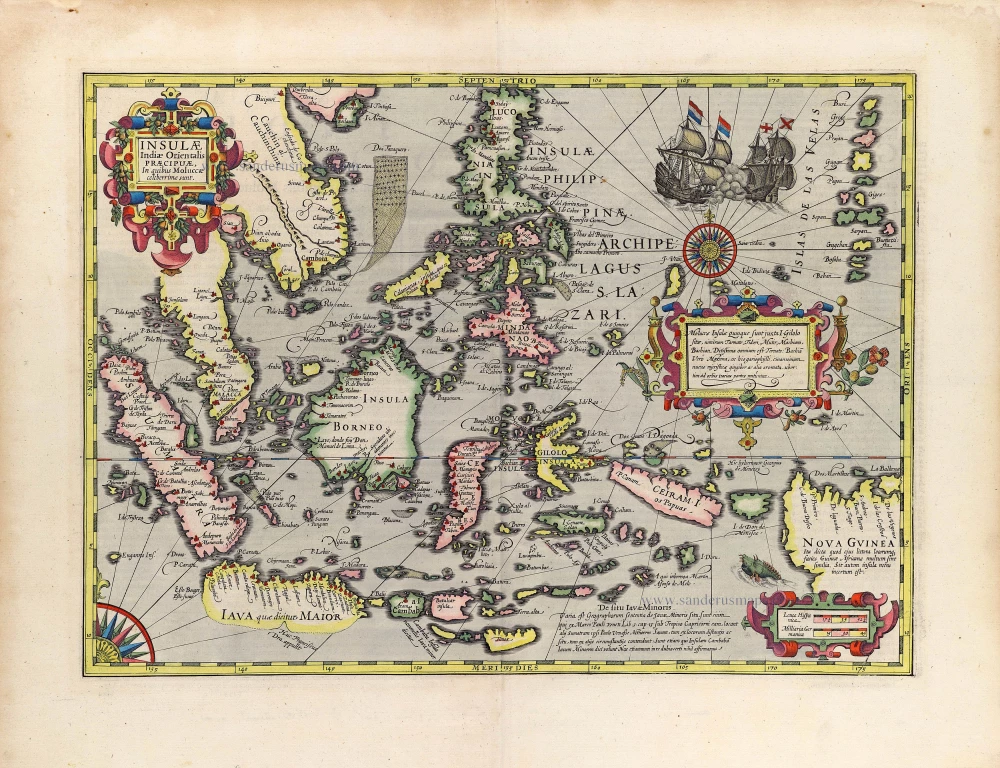 East Indian Archipelago by Jodocus Hondius.