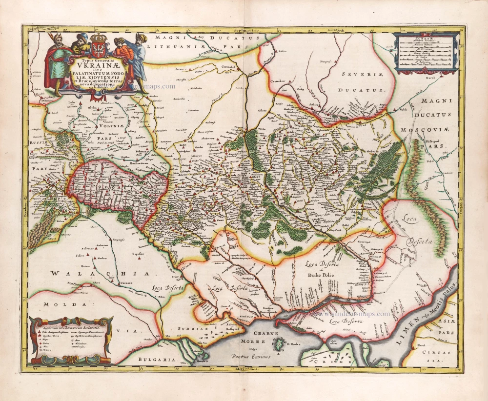Typus Generalis Ukrainae sive Palatinatuum Podoliae, Kioviensis et Braczlaviensis Terras Nova Delineatione Exhibens.