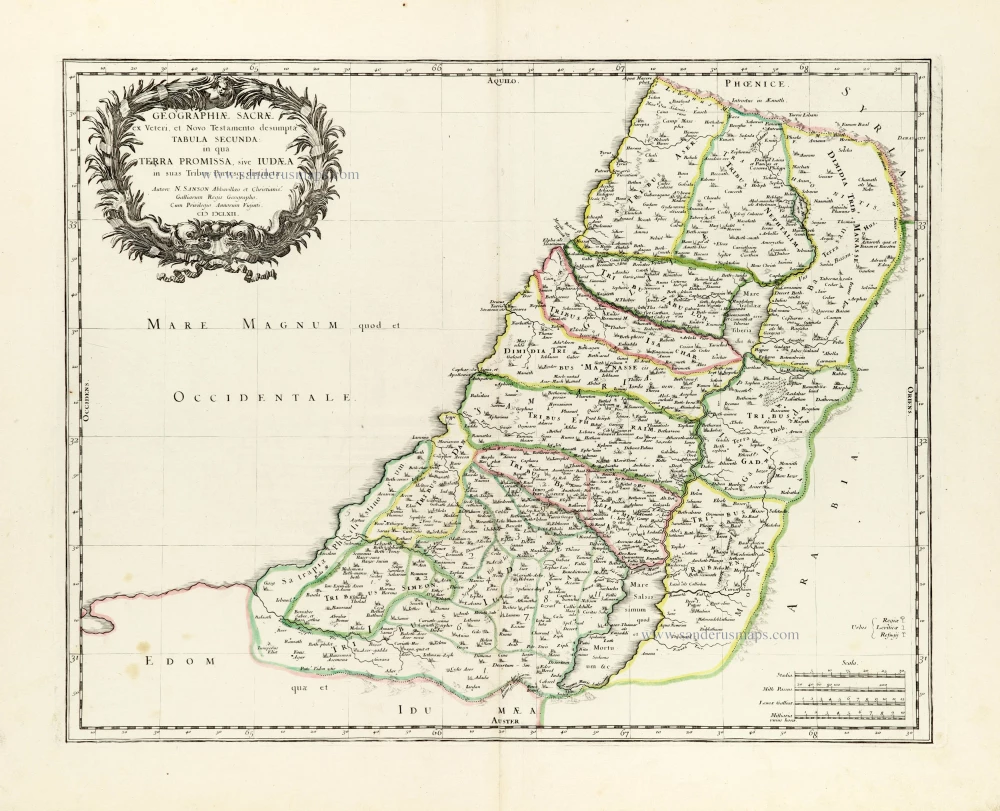 Holy Land by Nicolas Sanson.