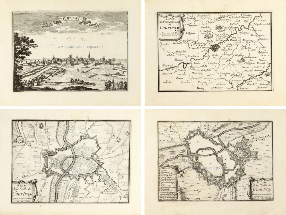 Kortrijk by Sr. S. de Beaulieu - four plates.