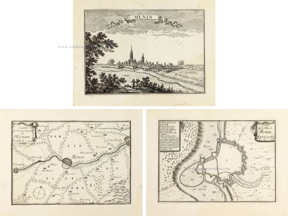 Menen by Sr. S. de Beaulieu - three plates.