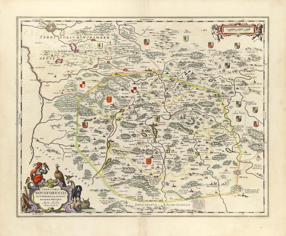 Neuburg by Johannes Janssonius.