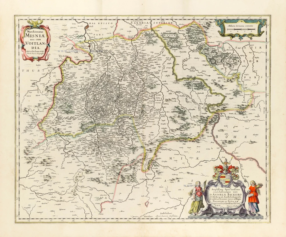 Meissen and Vogtland by Johannes Janssonius.