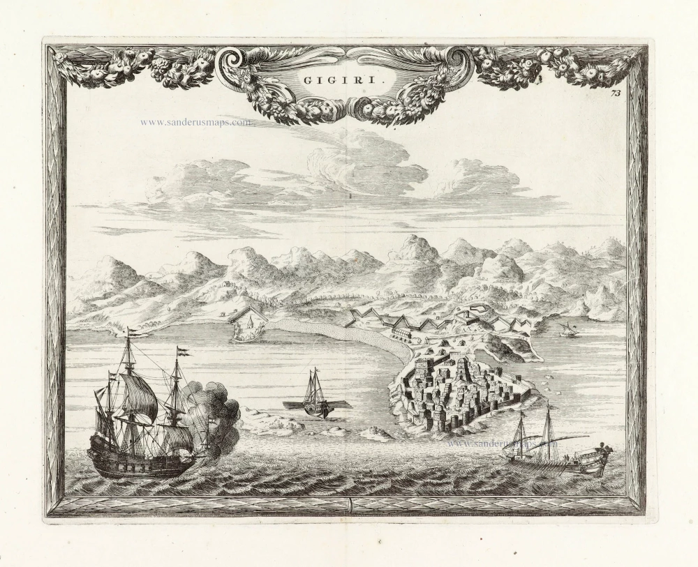 View of Jijel (Algeria), by Carel Allard.