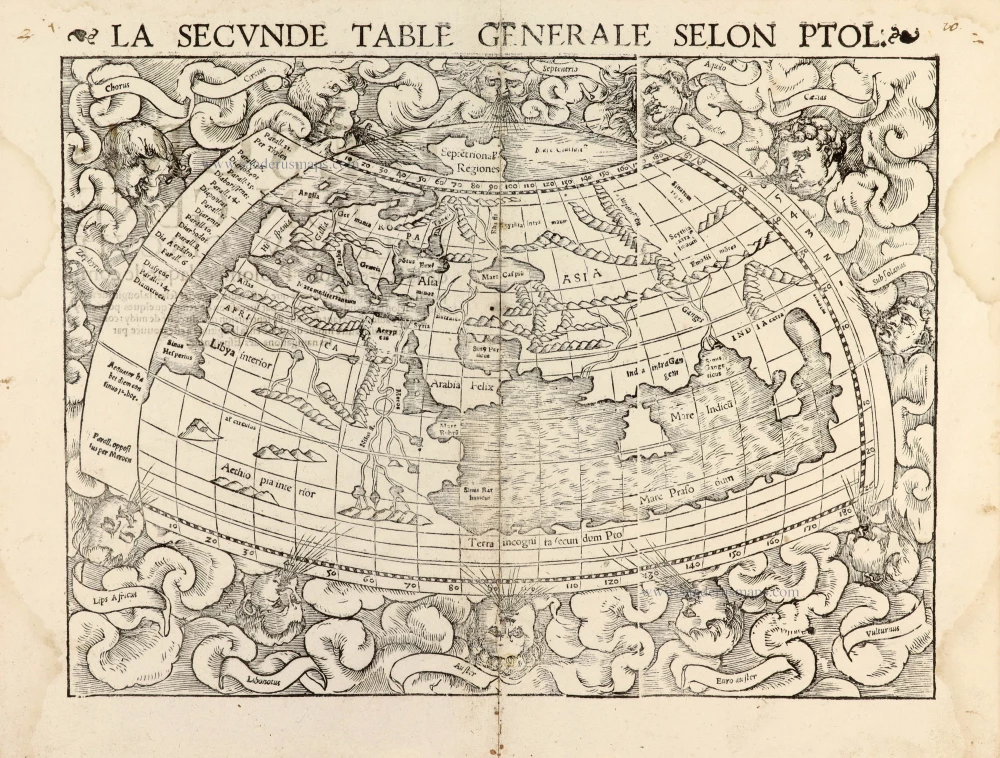 Ptolemaic world by Sebastian Münster