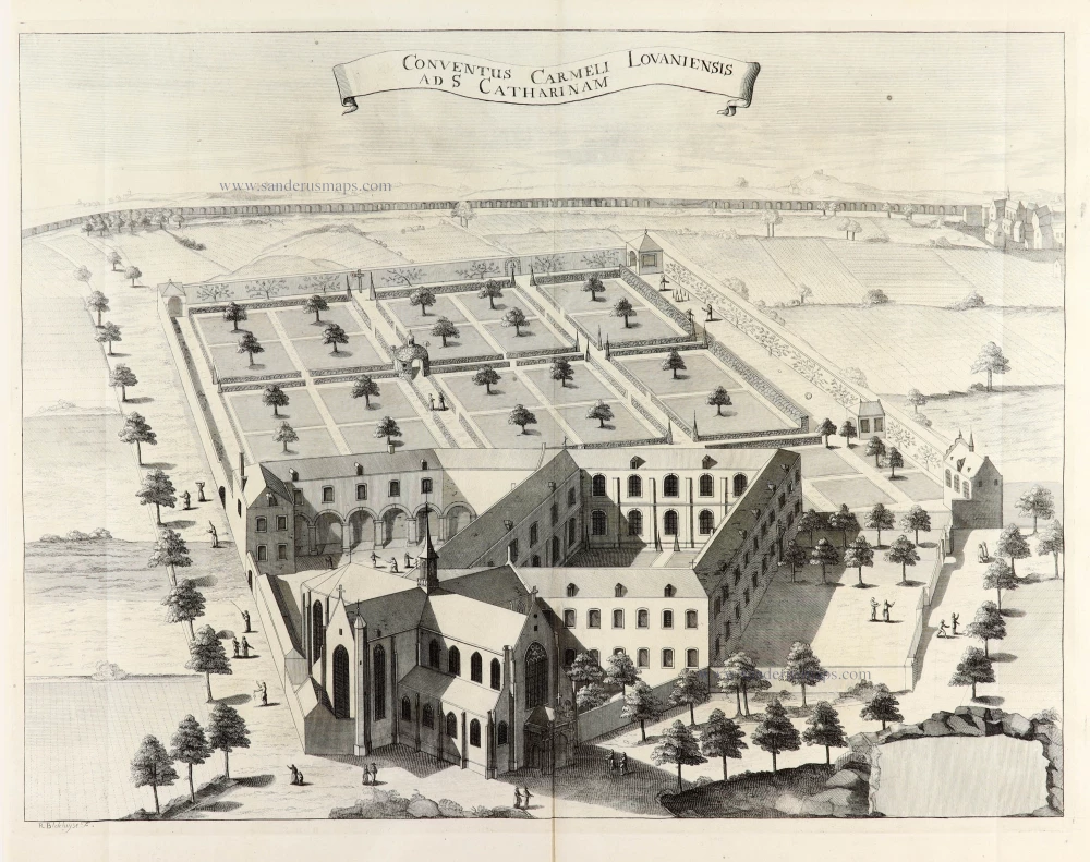 Louvain - Carmelite monastery (Leuven - Carmelieten  klooster) by Antonius Sanderus.