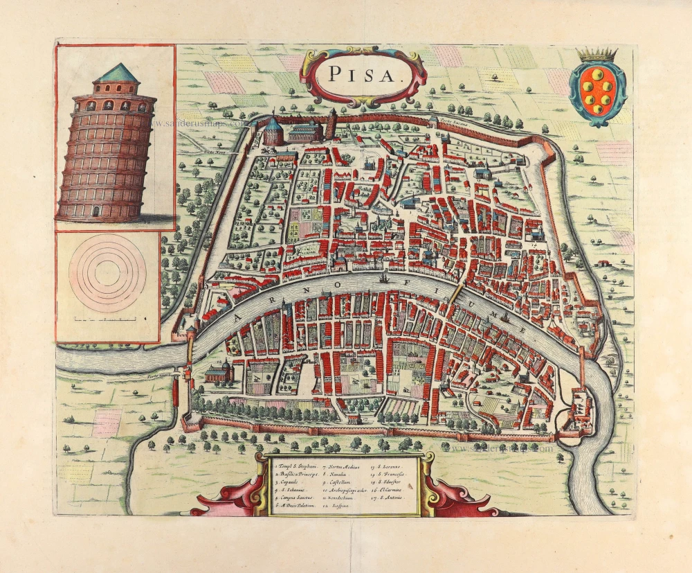 Pisa by J. Janssonius.