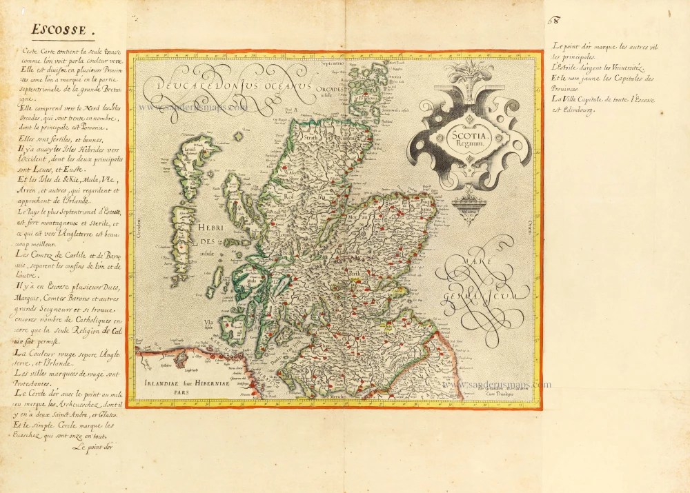 Scotland, by Gerard Mercator.