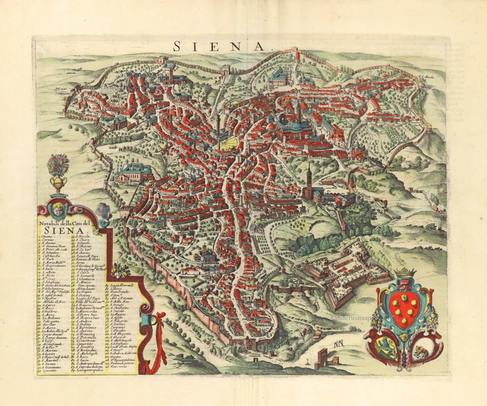 Siena by J. Janssonius.