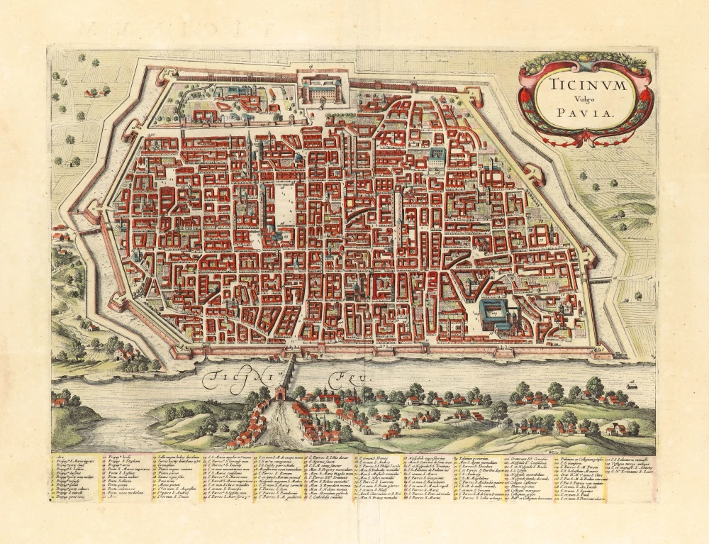Pavia by J. Janssonius.