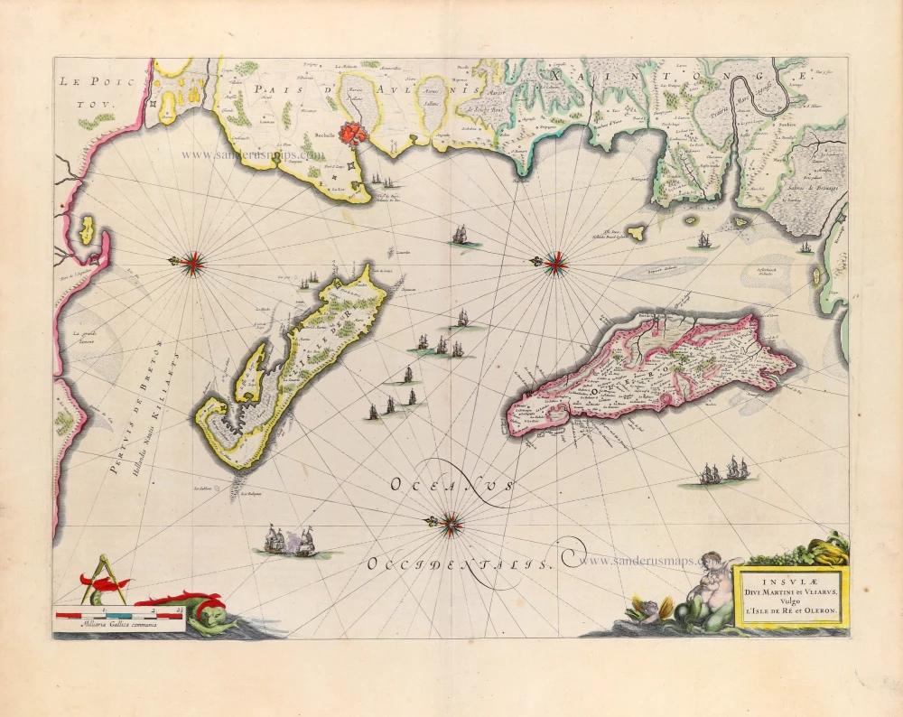 Insulae Divi Martini et Uliarus, Vulgo L'Isle de Ré et Oleron.