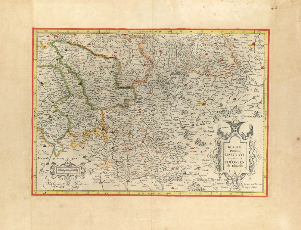 Berghe Ducatus Marck Comitatus et Coloniensis Dioecesis.