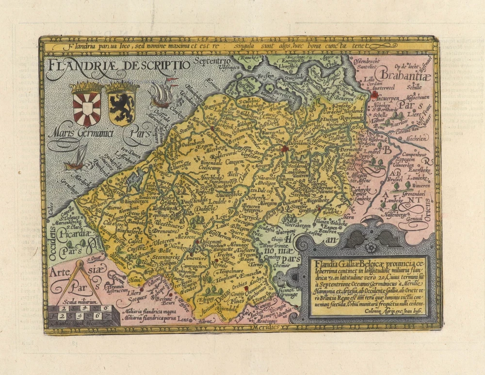 Flanders (Vlaanderen) by Matthias Quad, published by J. Bussemacher.