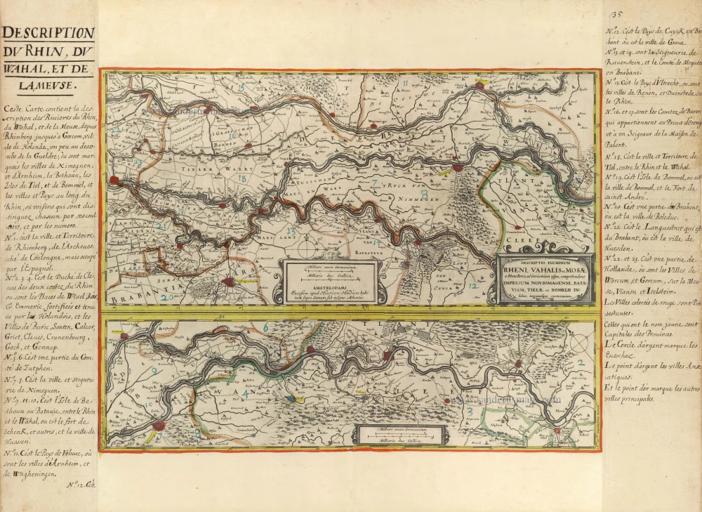 Descriptio Fluminum Rheni, Vahalis et Mosae a Rheno Berca ad Goricomium usque, comprehendens Imperium Noviomagense, Bataviam, Tielae et Bomelii Insulas, regionesque conterminas.